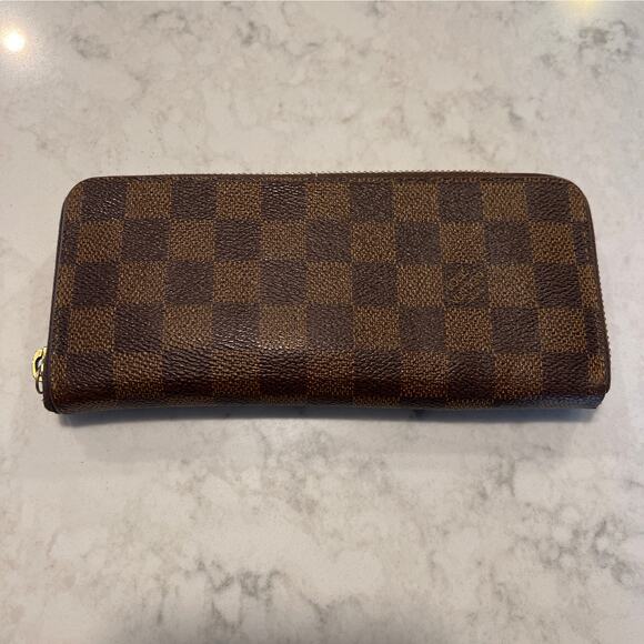 Vintage Louis Vuitton Authentic‎ Damier Ebene Clemence Zippy Wallet - Picture 1 of 12